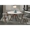 Armen Living Venus and Rowan 5 Piece Walnut and Marble Round Dining Set SETVEDIWA5A - alternate 2
